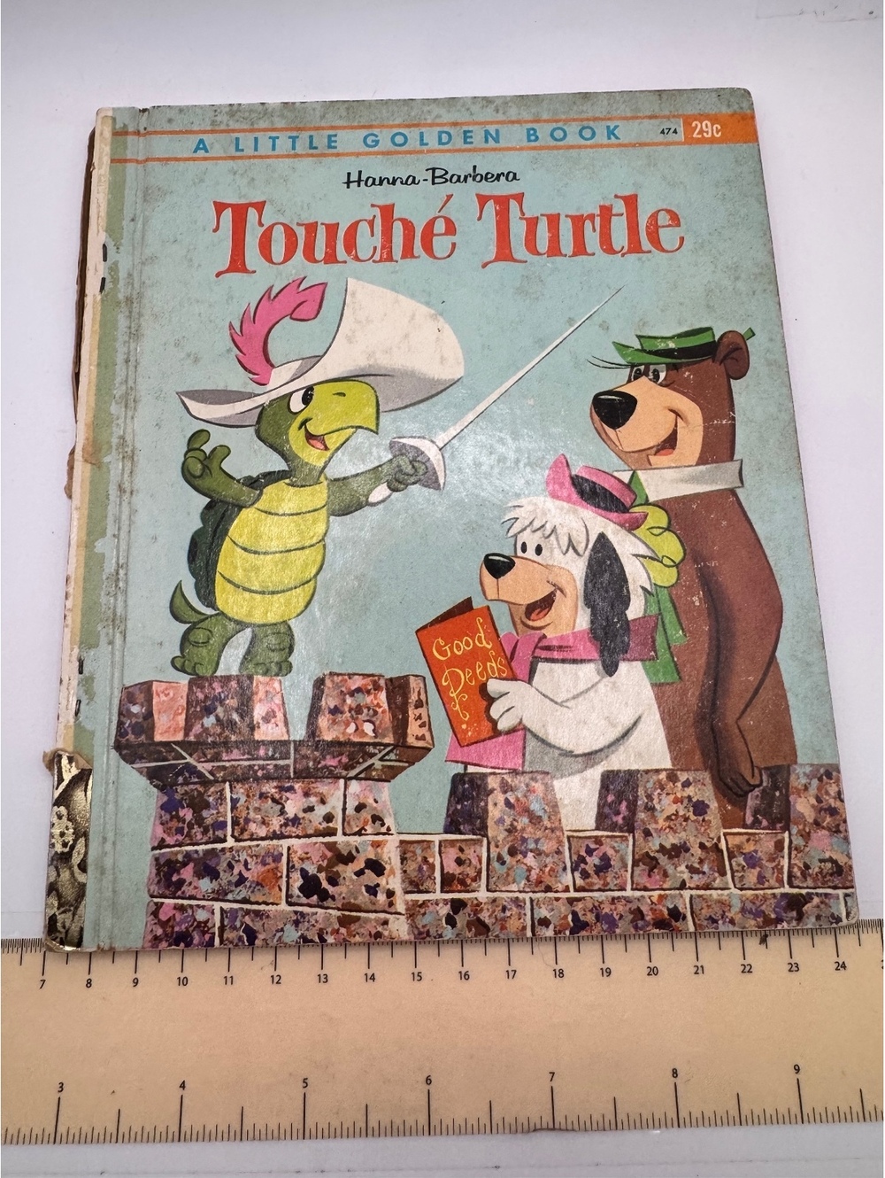 Vintage 1962 Hanna-Barbera Touché Turtle Little Golden Book